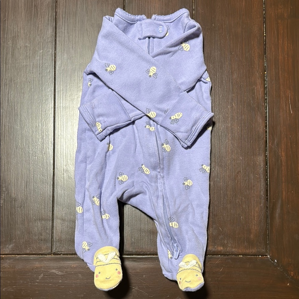 Carter's Purple and Yellow Footies One Piece